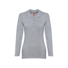 Рубашка поло женская с длинным рукавом TH Clothes Bern Women 210, серая фото