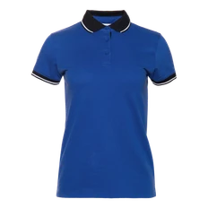 Рубашка поло женская с контрастными деталями Stan 04CW, синяя / черная фото