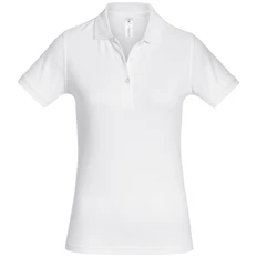 Футболка поло женская B&C Safran Timeless, белая фото