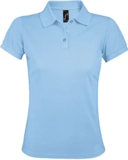 Рубашка поло женская Sol's Prime Women 200, голубая фото