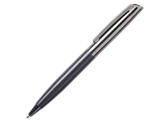 Ручка металлическая шариковая с деревянным корпусом Lettertone Goldsworthy, темно-коричневая / серебристая фото