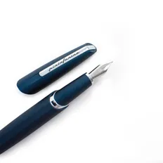 Ручка перьевая Pininfarina PF Two Dark Blue, серебряная / темно-синяя фото