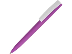 Ручка пластиковая soft-touch шариковая Zorro, фиолетовая фото