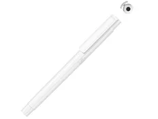 Ручка-роллер из экопластика Uma Recycled Pet Pen Pro R, белая / черная фото