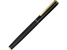 Ручка-роллер металлическая Lettertone Monarch Gold, черная фото