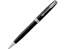 Ручка шариковая металлическая Parker Sonnet Core Black Lacquer CT, чёрная / серебряная фото