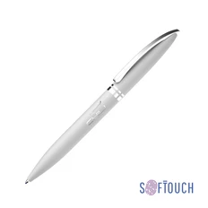Ручка шариковая Chili Rocket, soft touch, белая фото