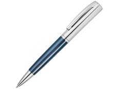 Ручка шариковая металлическая Cerruti 1881 Conquest Blue, хром/ синий фото