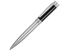 Ручка шариковая металлическая Cerruti 1881 Zoom Black, черная / серебристая фото