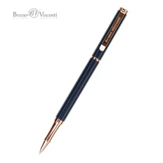 Ручка шариковая металлическая Bruno Visconti Venezia Classico, soft touch, 1,0 мм, темно-синяя / розовая фото