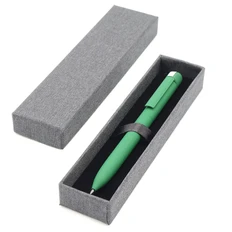 Ручка шариковая металлическая Espada в коробке Collin, темно-зеленая фото