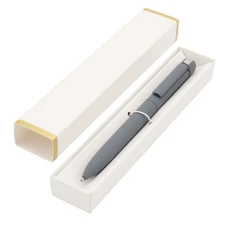 Ручка шариковая металлическая Espada в коробке Cradle, белая / серая фото