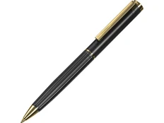 Ручка шариковая металлическая Lettertone Monarch Gold, черная / золотистая фото
