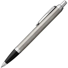 Ручка шариковая металлическая Parker IM Essential Stainless Steel CT, серебристая / черная фото
