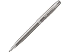 Ручка шариковая металлическая Parker Sonnet Core Stainless Steel CT, серебряная фото