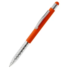 Ручка шариковая металлическая Party, soft-touch, оранжевая фото