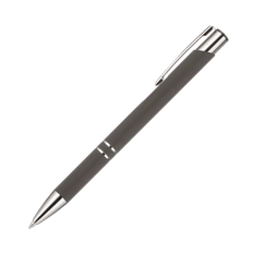 Ручка шариковая металлическая Portobello Alpha, коричневая / серебристая фото