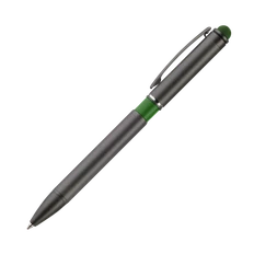 Ручка шариковая металлическая Portobello iP Chameleon, серая / зеленая фото