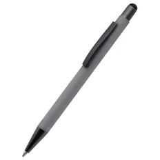 Ручка шариковая металлическая Story, софт-тач, светло-серая фото