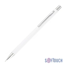 Ручка шариковая металлическая Trade, soft touch, белая фото