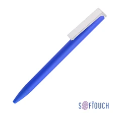 Ручка шариковая пластиковая CPen Clive, soft touch, синяя фото