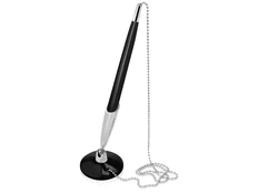 Ручка шариковая пластиковая на подставке Холд, черная фото