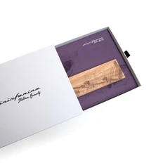 Ручка шариковая с подставкой Pininfarina Cambiano Firenze, серебряная / крафт / фиолетовая фото