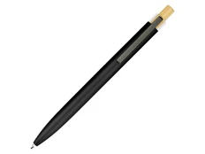 Ручка шариковая из переработанного алюминия Savio Blossom, черная фото