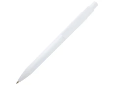 Ручка шариковая из переработанной пластмассы Unica, белая фото