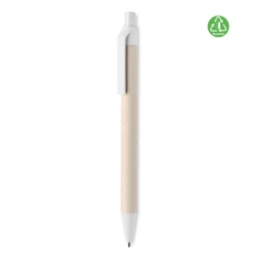 Ручка шариковая из переработанных материалов Mito Pen, белая фото