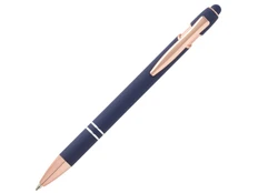 Ручка-стилус шариковая металлическая Nanna, черные чернила, синяя / розовая фото