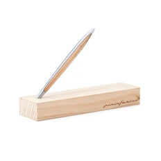 Ручка вечная с подставкой Pininfarina Cambiano Cedarwood, светло-коричневая / серебряная фото