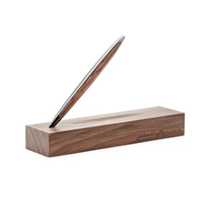 Ручка вечная с подставкой Pininfarina Cambiano Glossy Black, темно-коричневая / черная фото