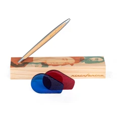 Ручка вечная с подставкой Pininfarina Cambiano Raphael Urbinas, серебряная / светло-коричневая  фото