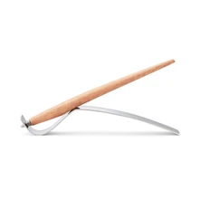 Ручка вечная с подставкой Pininfarina Piuma Leonardo Maple Wood, светло-коричневая / серебряная фото