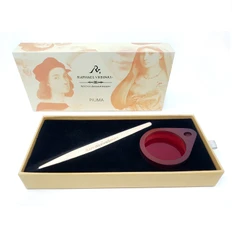 Ручка вечная с подставкой Pininfarina Piuma Raphael Urbinas, бежевая / красная фото