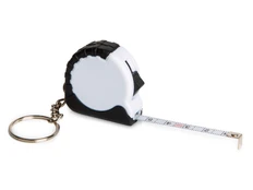 Рулетка-брелок Habana, 1 м, белая / черная фото