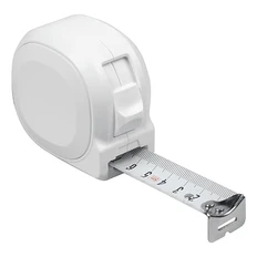 Рулетка пластиковая с ремешком Tools Standart, 5 м, белая фото