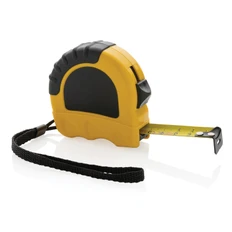 Рулетка из переработанного пластика XD Collection, 5м/19 мм, черная / желтая фото