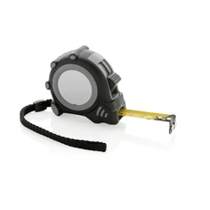 Рулетка из переработанного пластика XD Collection RCS Grip, 3 м / 16 мм, черная фото