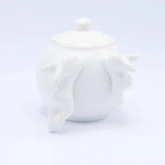 Сахарница с кроликами, 1000 мл, белая фото