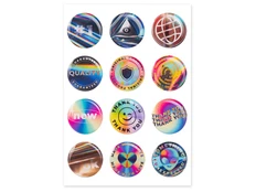 Сет объемных стикеров из эпоксидной смолы, белый фото