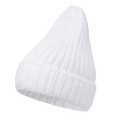 Шапка-бини вязаная «Насвязи», белая фото
