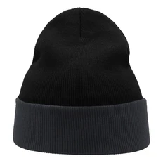 Шапка вязаная двойная Atlantis Wind, черная/ серая фото