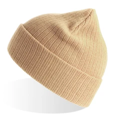 Шапка вязаная с отворотом Atlantis Rio, бежевая фото