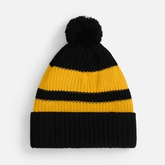 Шапка вязаная Teplo Winwear, черная / желтая фото