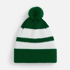 Шапка вязаная Teplo Winwear, темно-зеленая / белая фото