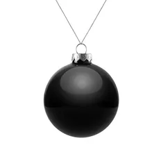 Шар елочный стеклянный Finery Gloss, 8 см, черный фото