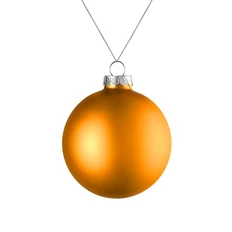 Шар елочный стеклянный Finery Matt, 8 см, матовый, оранжевый фото