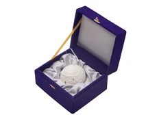 Шар новогодний с подсветкой, белый фото